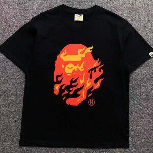 APE BAPE KAWS FIRE CAMO ポロシャツ　炎　FLAME ☆激レア☆ Fire camo ポロシャツ Sサイズ a bathing ape BAPE